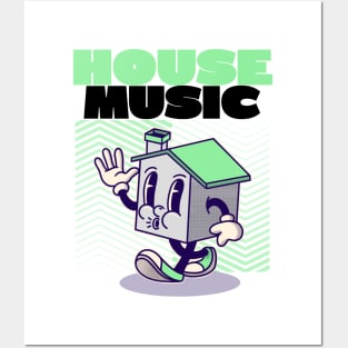 HOUSE MUSIC  - Character (green/black) Posters and Art